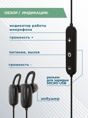 Купить Наушники More choice BG10 (Black)